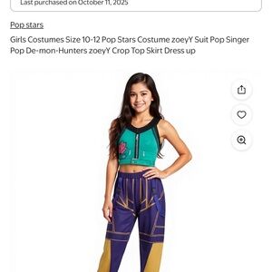 Zoey costume new from walmart sz 10-12